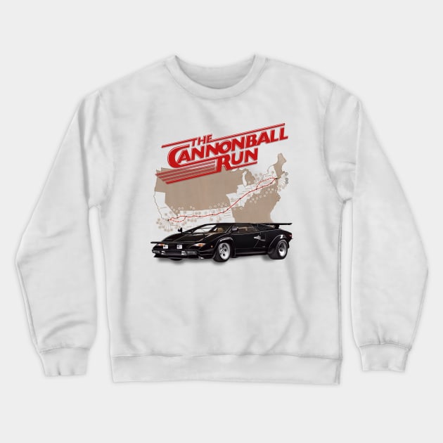 The Cannonball Run Crewneck Sweatshirt by darklordpug